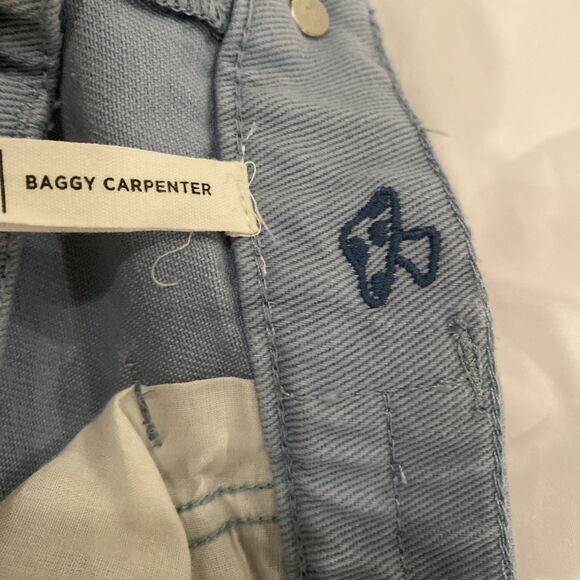 PacSun Baggy Carpenter Jeans Women Small 26X31 Blue Mushroom Denim Cargo Y2K - Picture 13 of 14